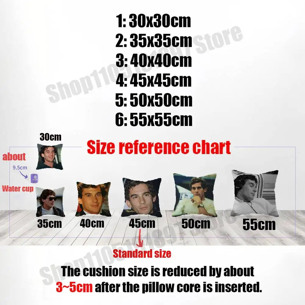 40cm 45cm 30cm 50cm Sofa Custom Square For A-Ayrton S-Senna Throw Pillow Case Pillowcase Cushion Cover