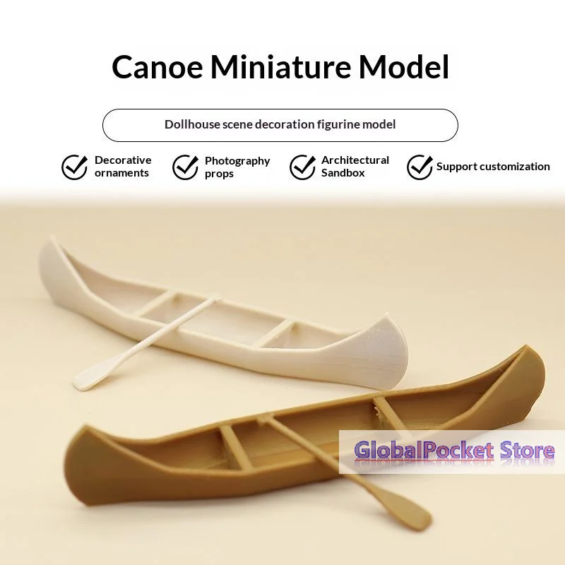 [TG823]1 Set Office Desktop Figurines Canoe Ornament Dollhouse Plastic Sailing Boat Model Miniature Landscape Home Decoration