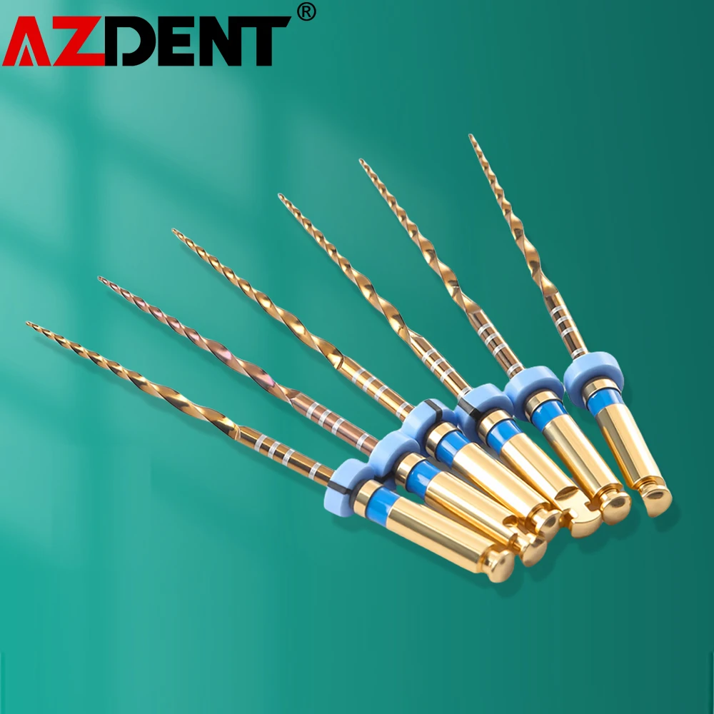 

Azdent 6pcs/Pack 25mm Dental Large Taper Nickel-Titanium Files Root Canal Treatment Rotary File Heat Activated Endodontic Files