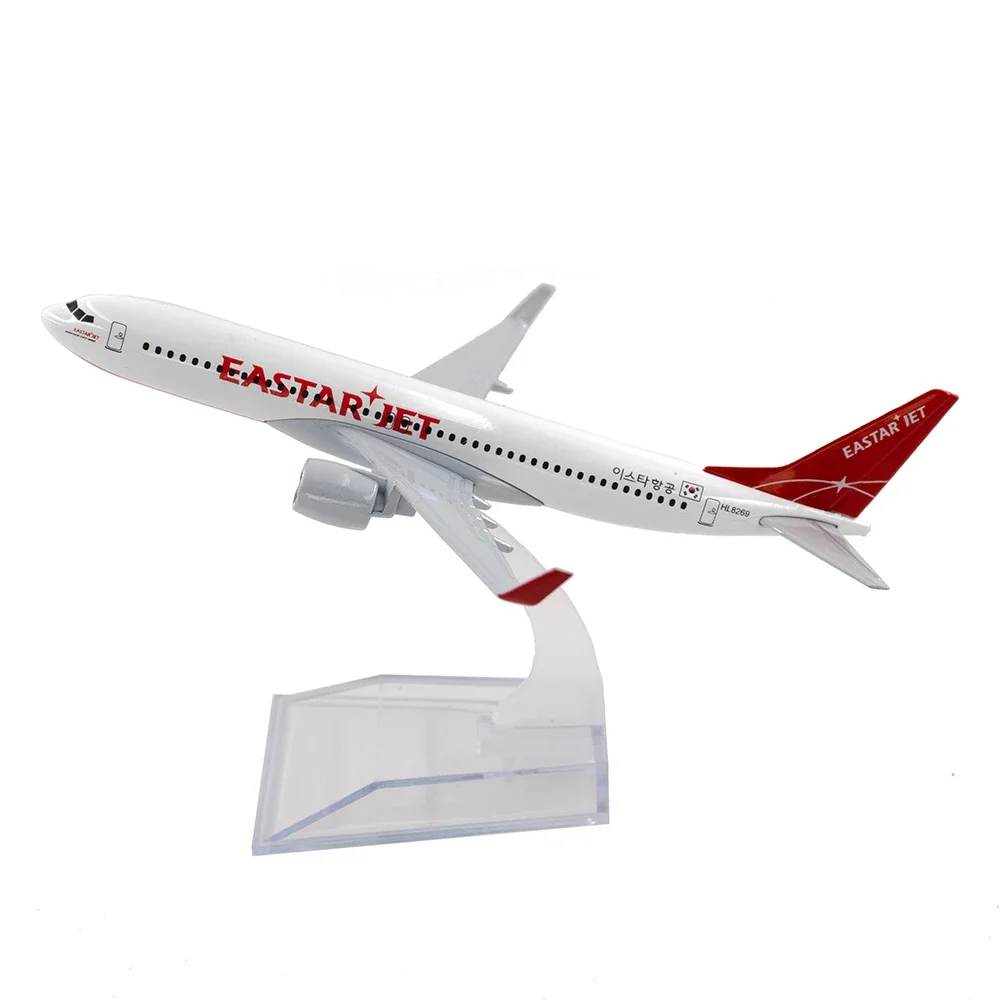 Масштаб 1/400 самолета Boeing 737 Eastar Jet Air 16 см, сплав самолета B737, модель игрушки для детей, коллекция рождественских подарков