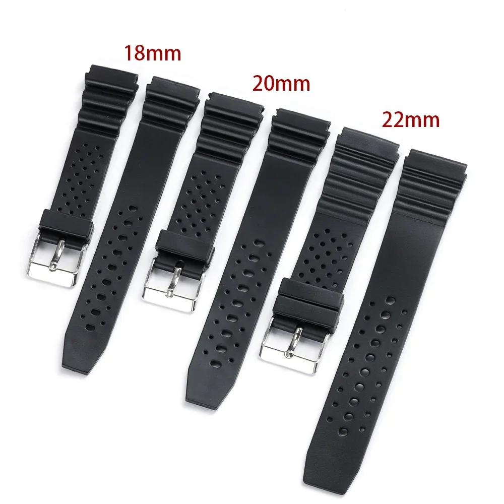 Silicone Watch Strap for Casio for G Shock Waterproof Plastic Rubber Replacement Strap 18/20/22mm Black Wristbelt Watch Bracelet