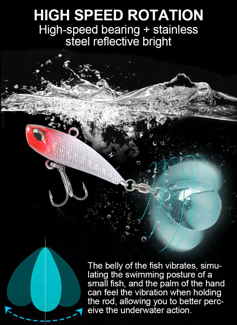 WALK FISH 7g 11g 15g 21g Spinner Köder Metall VIB Angeln Köder Rotierenden Schwanz Vibration pailletten Japan Wobbler Trolling Köder Pesca – Detail 4