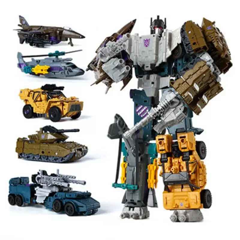 HZX 5 IN 1 Transformatie IDW G1 Defensor Bruticus Superion 33 cm Combineren Robot Auto Speelgoed Action Figure Git collectie