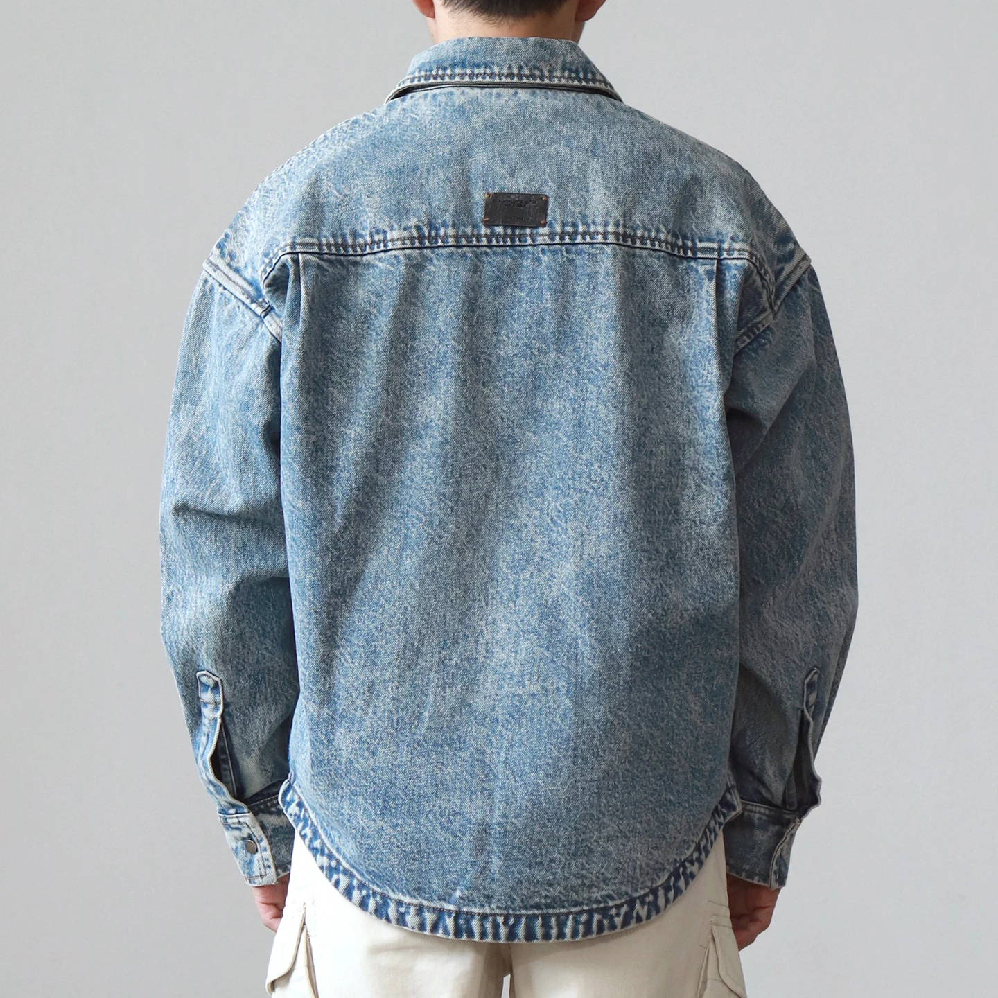 2025 Autumn and Winter New American Retro Heavyweight Denim Overshirt Men's Amekaji 100% Cotton Washed Old Casual Loose Jacket