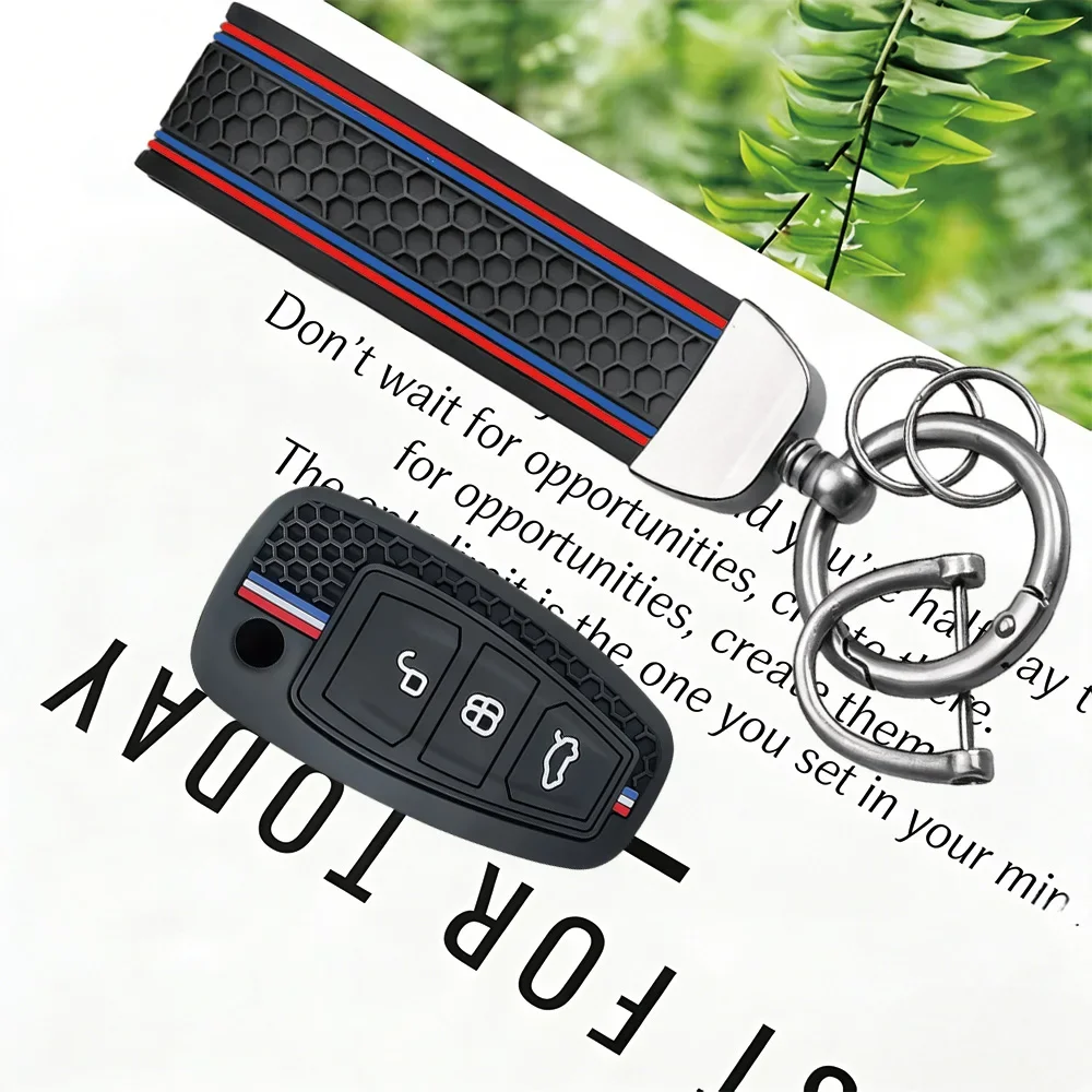 

Fashion Keychain Silicone Car Remote Key Cover Case For Ford Ranger C-Max S-Max Focus MK3 Galaxy Mondeo Transit Tourneo Custom