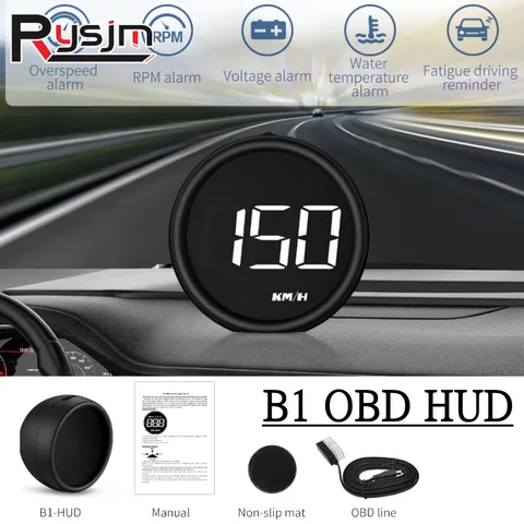 Спидометр B1 OBD, автомобильный вольтметр с индикатором расхода топлива, OBD2
