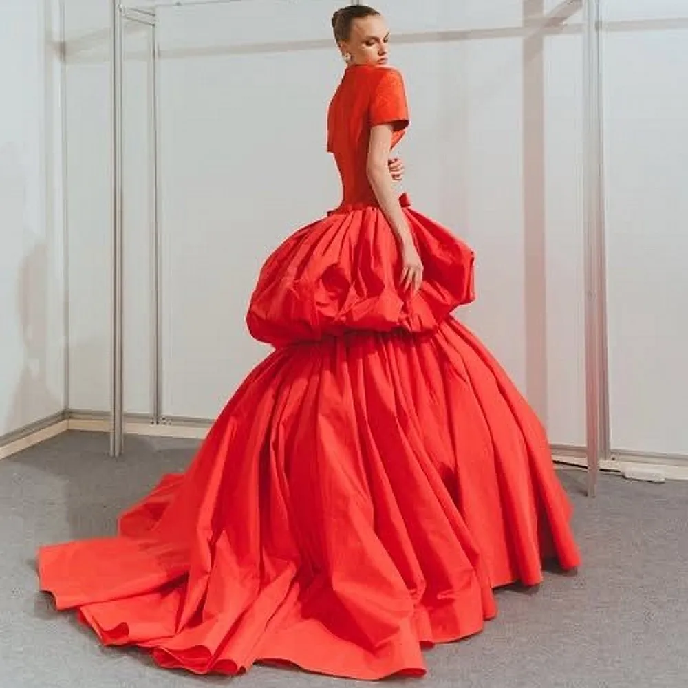 

Длинная красная юбка-макси для женщин, вечерняя одежда, двухслойная атласная юбка для свадебных торжеств и фотосессий, без топа