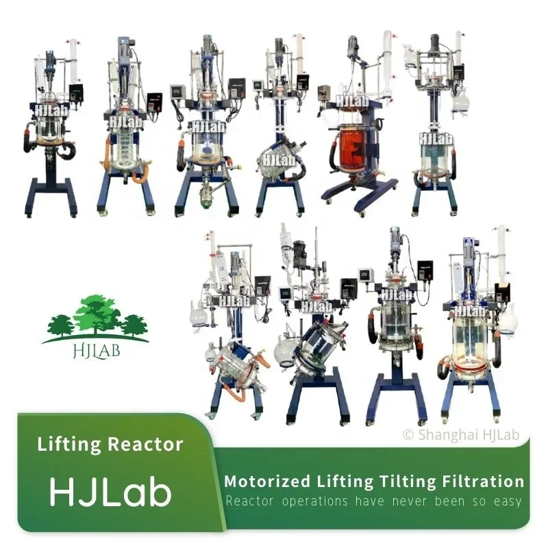 Distillation Jacketed Glass Reactor with Raschig Ring Filler and Reflux Ratio Controller for rectificating fractionation