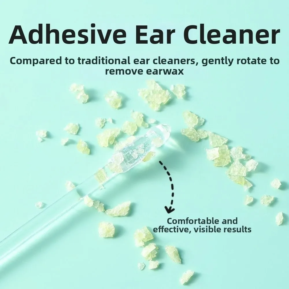 Durable Disposable Disposable Ear Swabs Ear Cleaner Soft Sticky Ear Digger Sticky Earwax Remover Stick for Olders Adult Kid