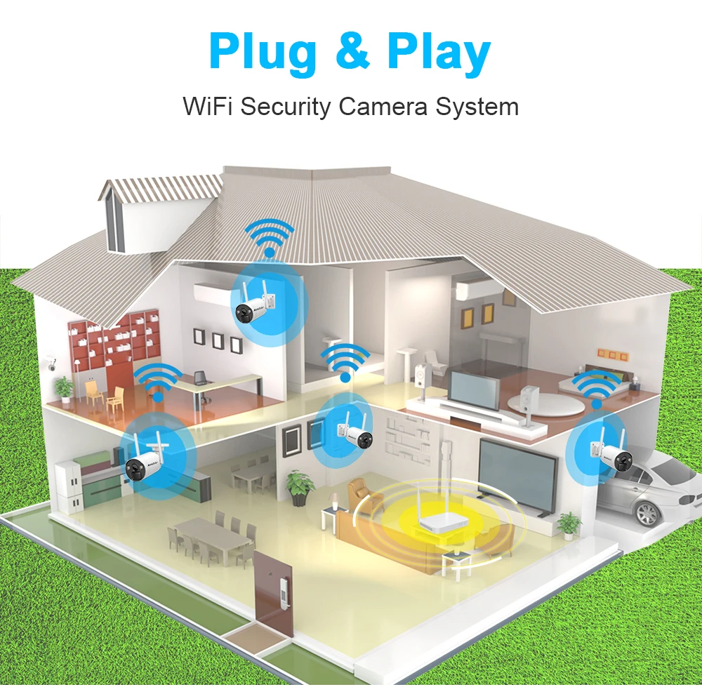 الأمن واي فاي الشمسية Cctv واي فاي 8CH Nvr نظام المراقبة في الهواء الطلق الطاقة اللاسلكية Ptz Ip مجموعة الكاميرا الشمسية #4