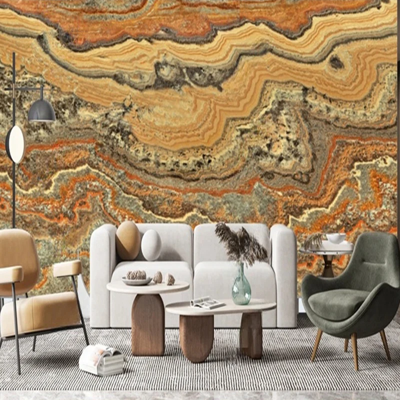 Custom Decorative Photo Mural Home Decor Wallpaper Abstract Marble Texture Wall Papers for Living Room Office Background