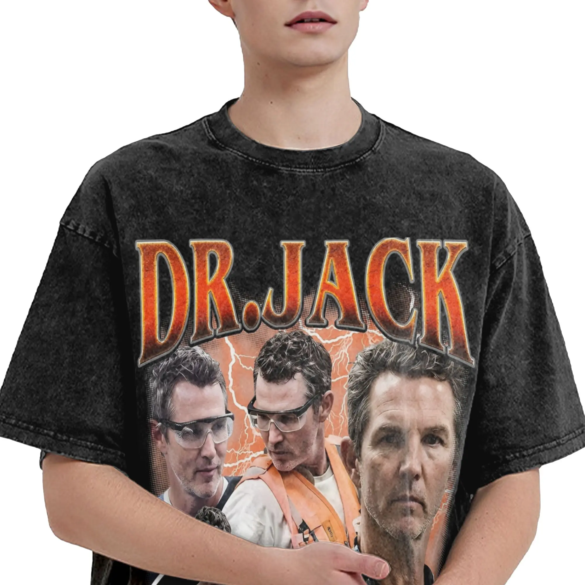 Washed T Shirts Dr. Jack Abbott The Pitt Tv Show Hip Hop Cool T-Shirts Harajuku Streetwear Graphic Printed Tops Tees Men Women