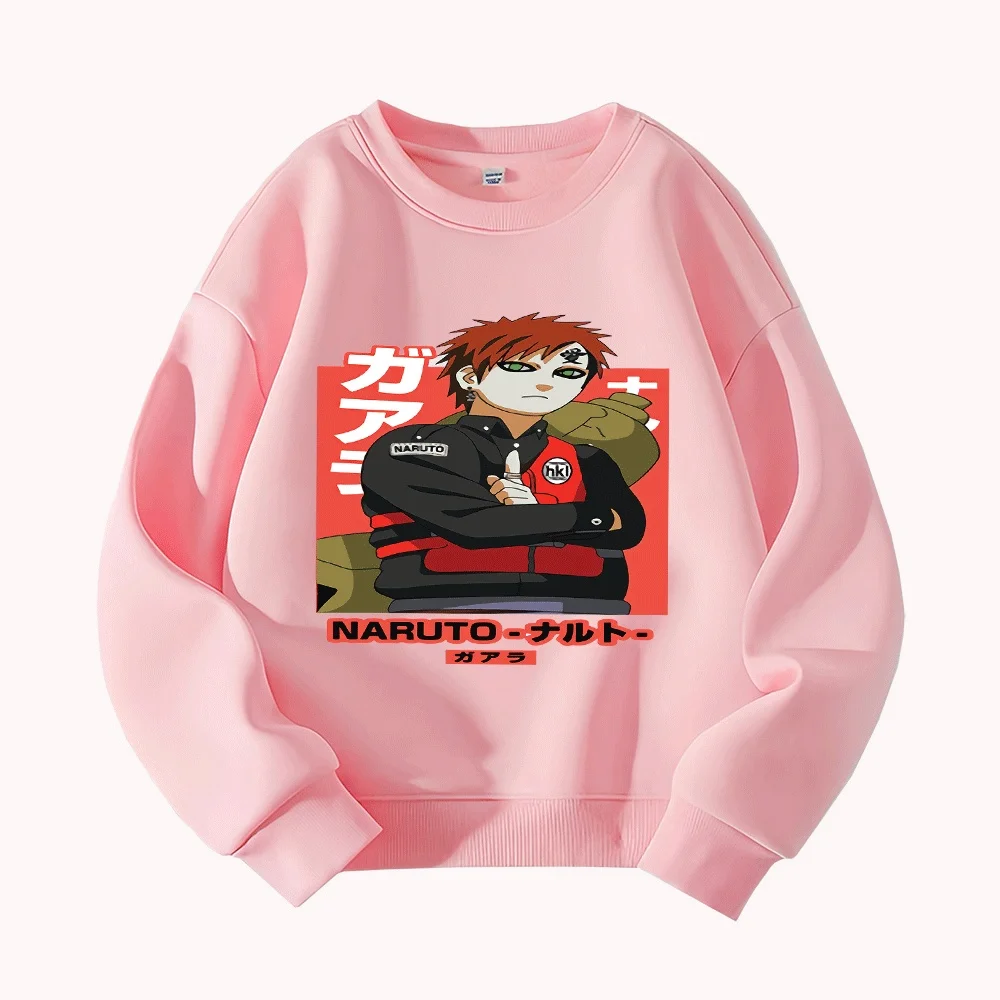 Sudadera con capucha de Naruto Gaara para niños, sudadera de Cosplay de Anime para niños y niñas, jersey con gráfico de dibujos animados, informal, de manga larga con capucha