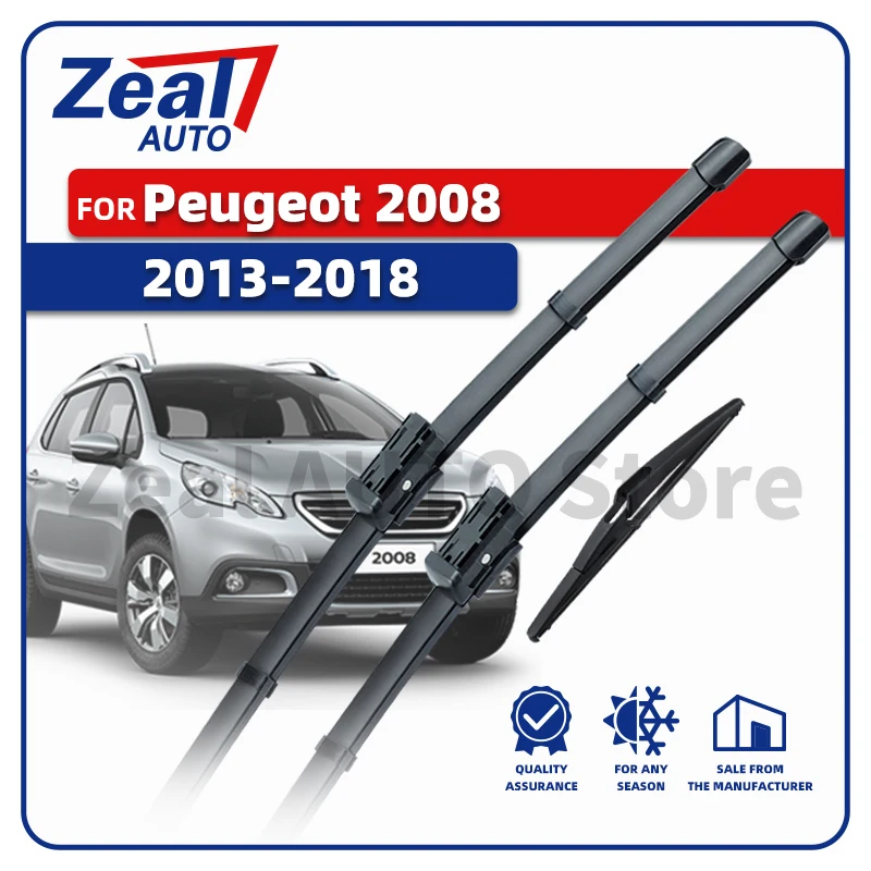 

Передние и задние щетки стеклоочистителя с левым рулем для Peugeot 2008 A94 2013-2018 2014 2015 2016 2017 3x лобовое стекло 26 "16" 12 "Щетки от дождя аксессуары
