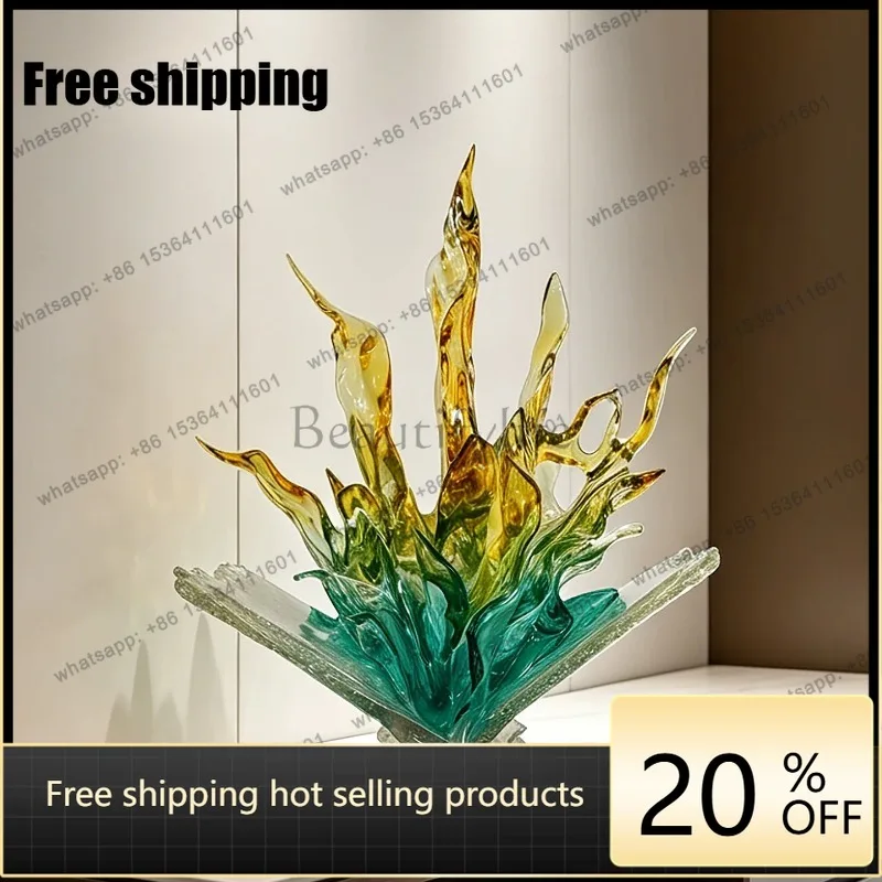 YJ Modern abstract transparent resin ornament, entryway sculpture, high-end sensual artwork
