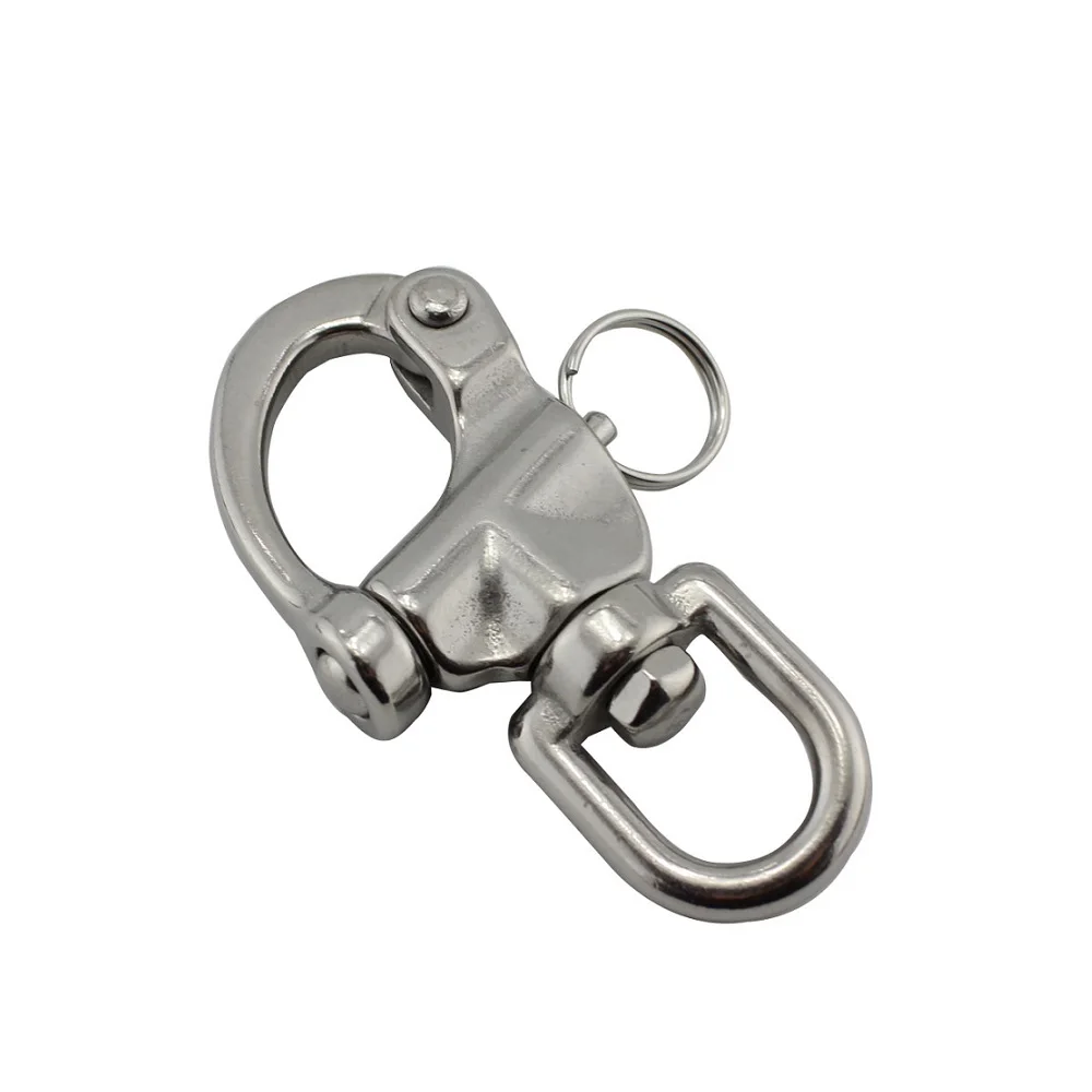 

10PCS Quick Release Snap Shackle 316 Stainless Steel Swivel Trigger, Heavy Duty Sailing, 70mm, 87mm, 128mm