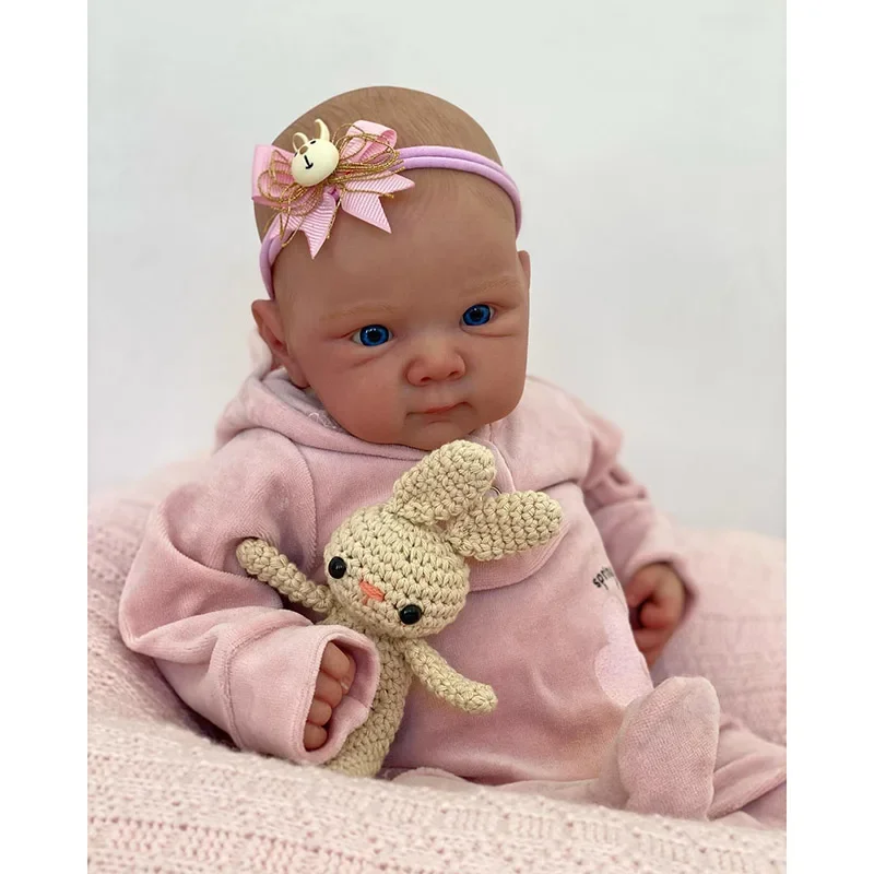48cm  Full Vinyl Body Bettie Painted Hair Lifelike Cuddly Baby Multiple Layers Painting 3D Skin with Visible Veins