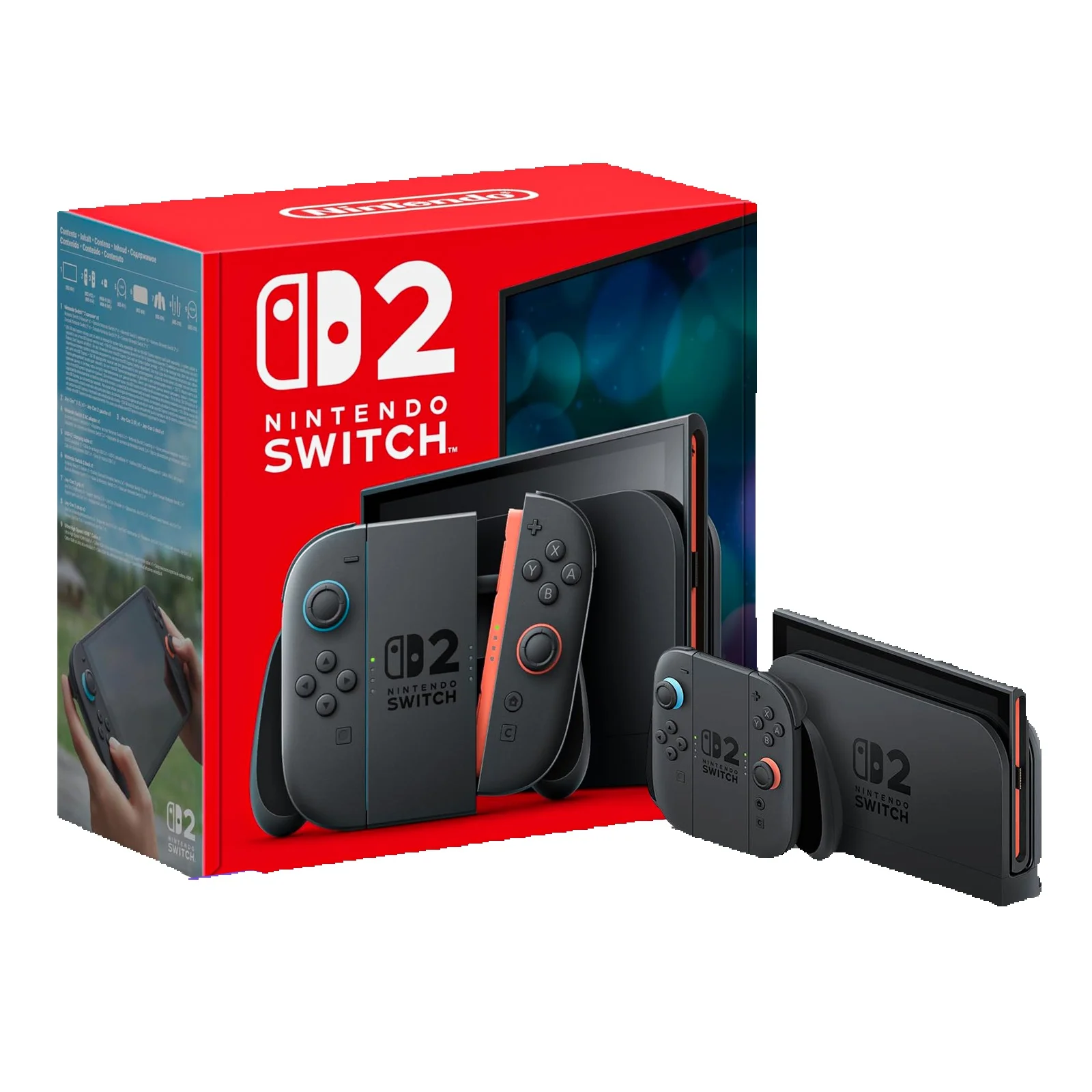 Console de jeu Nintendo Switch 2 NS2 avec écran LCD 7,9 pouces 1080P 120Hz, manettes Joy-Con2, mode TV stable, console de jeu vidéo
