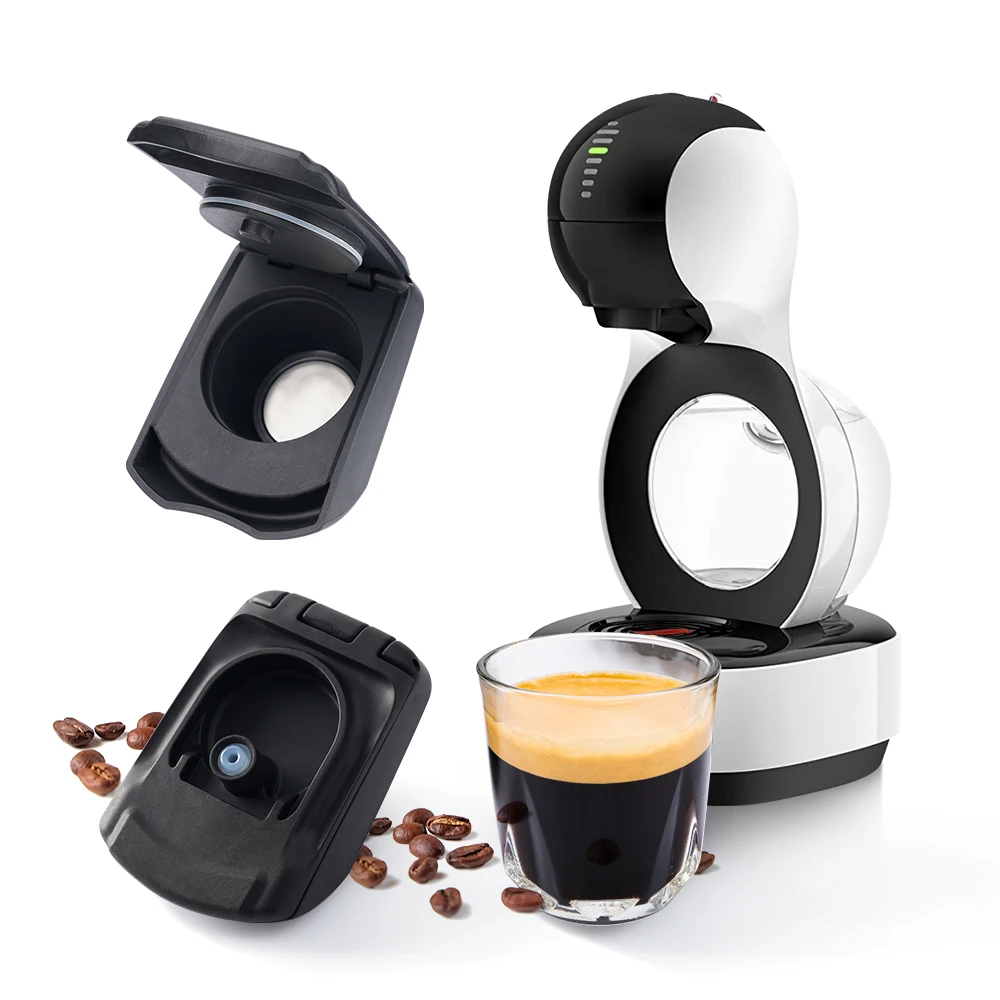 Reusable Refillable Coffee Adapter Powder Dish Cup Compatible with Dolce Gusto Lumio EDG325 Coffee Machine Drawer Holder