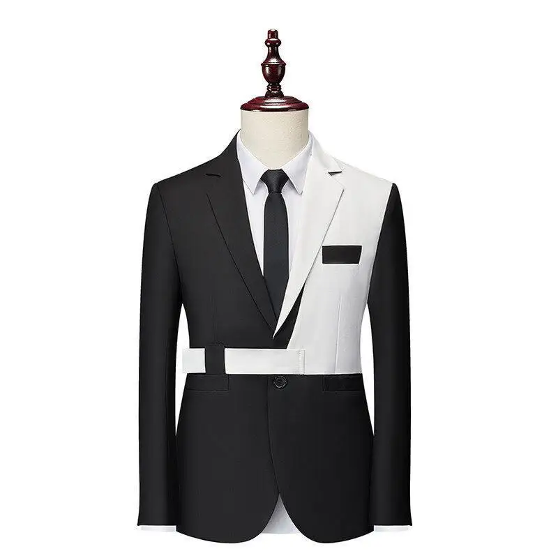 Spring 2025 Men's Business Casual Loose Fit Suit Jacket Individual Personality Standard Tailoring Four Seasons Wear