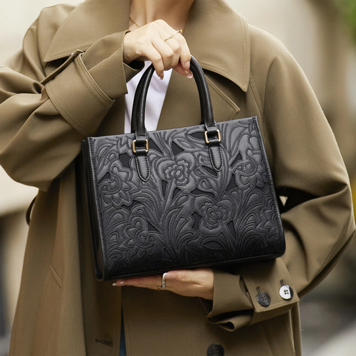 

NEW Embroidery Luxurious Women Leather Handbag New First Cow Skin Winter Top Handle Woman Bag Handmade Shoulder Bag Girl #YH687