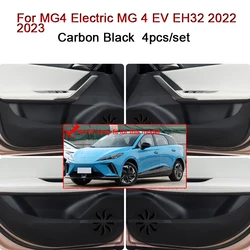 For MG4 Electric MG 4 EV EH32 2022 2023 2024 Car Door Anti Kick Pad Carbon Fiber Leather Texture Anti Dirt Protective Sticker