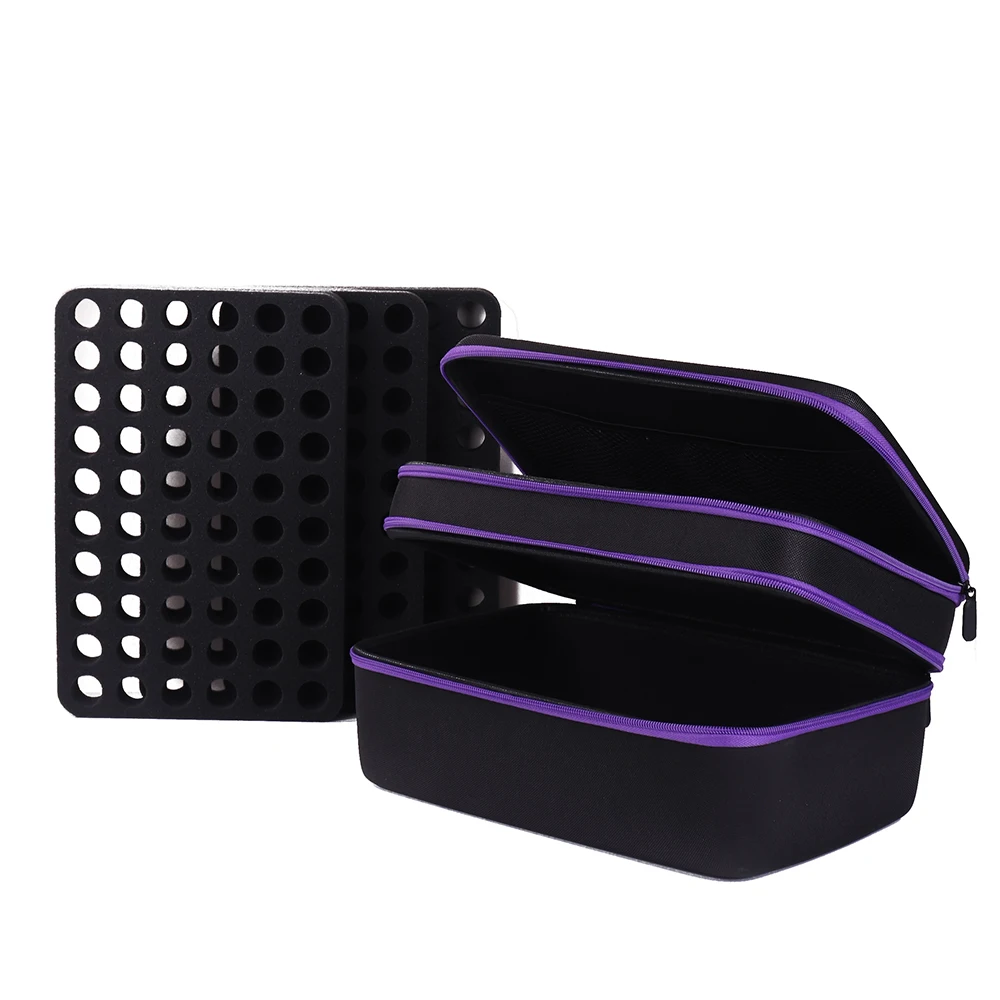 3 Floors 180 Slots Durable Nylon Diamond Painting Storage Box - Multi-color Purple/Blue/Green, Storage Bag, (Without Bottles)