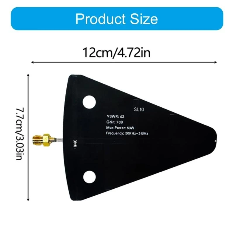 T5EA Микроволновая печь UWB Антенны Мини Периодические антенны Омнидирационные антенны 50om SMA мужской график 50K-10,5 ГГц