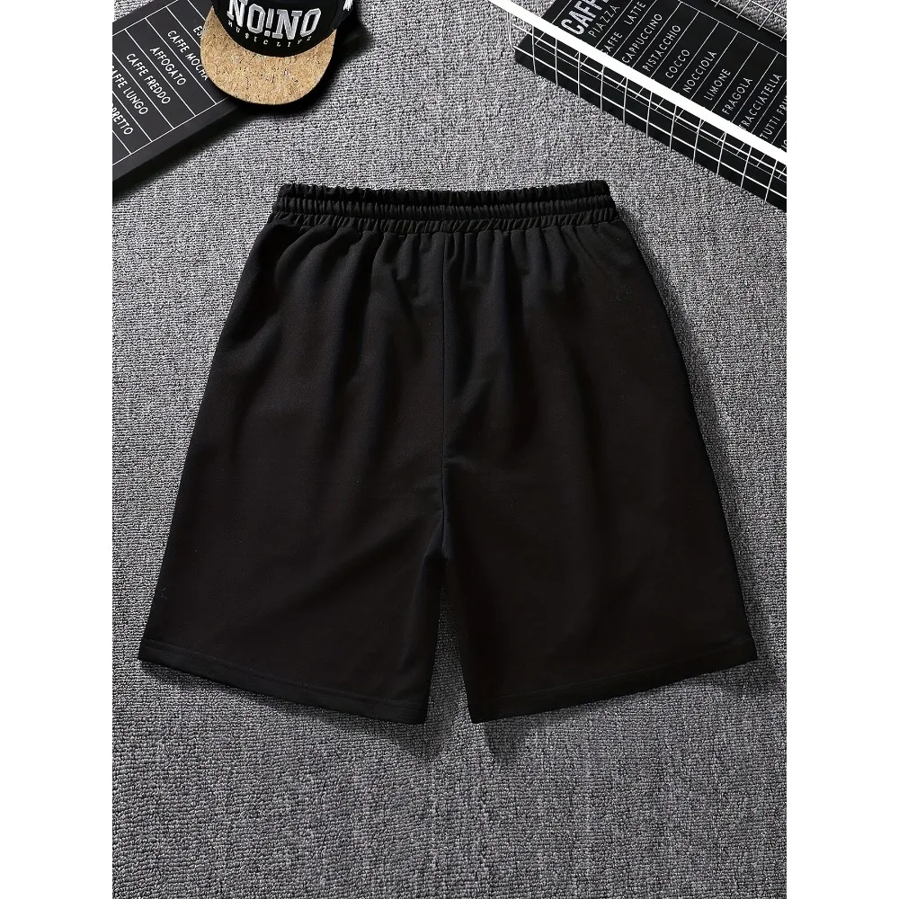 Men's casual loose-fitting summer shorts featuring a Jesus pattern suitable for playing ball sports fitness, and everyday wear