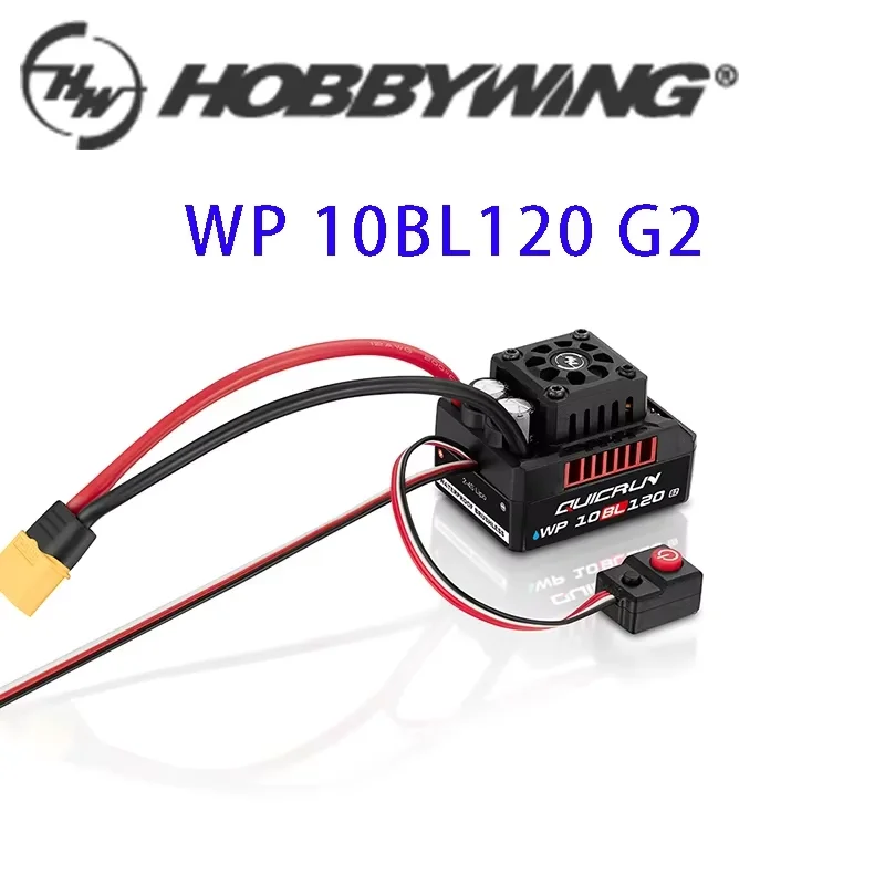 

Hobbywing Quicrun WP 10BL120 G2 120A Бесщеточный ESC с водонепроницаемым разъемом XT60, 2-4S Lipo для радиоуправляемых моделей автомобилей 1/10