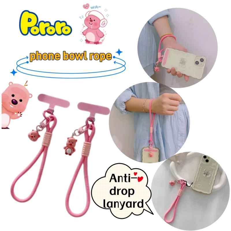 

Pororo Loopy mobile phone short lanyard high-value cartoon anti-drop detachable portable wrist strap camera pendant decoration