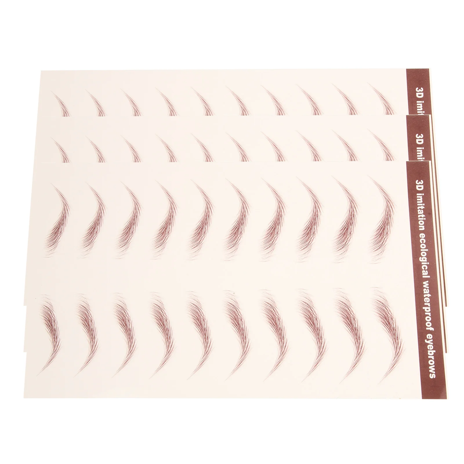 

Eyebrow Stickers Waterproof Simulation Fake Peel off Makeup Supplies Brown Long Lasting Easy Application Matching Skin Tone