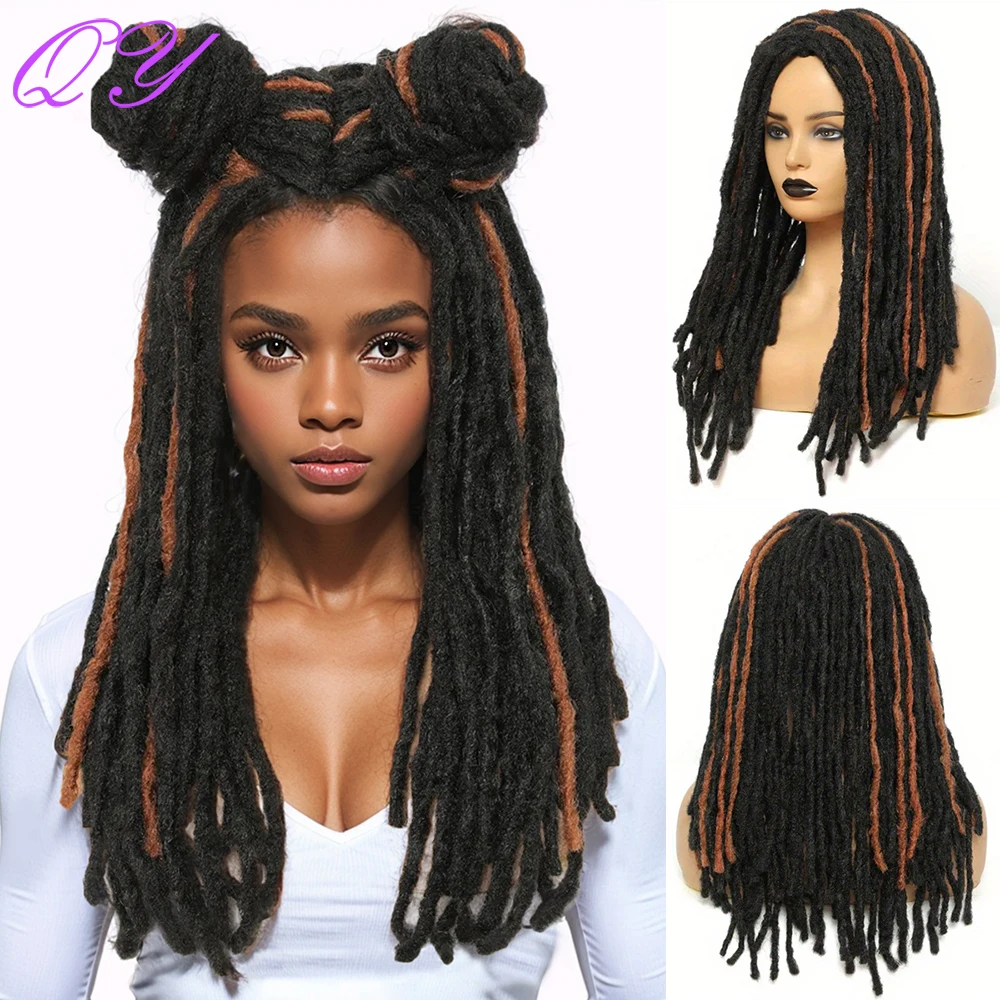 Women's Long Dreadlocks Wig African Traditional Black Wig Synthetic Fiber Wig Suitable For Daily Wearsuitable For Daily Wear