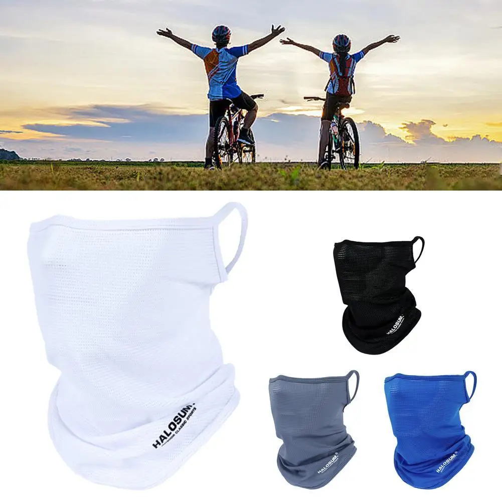 Summer Sunscreen Mask Neck Protection Scarf Quick-drying Mesh Breathable Anti-UV Cycling Fishing Hiking Half Face Mask