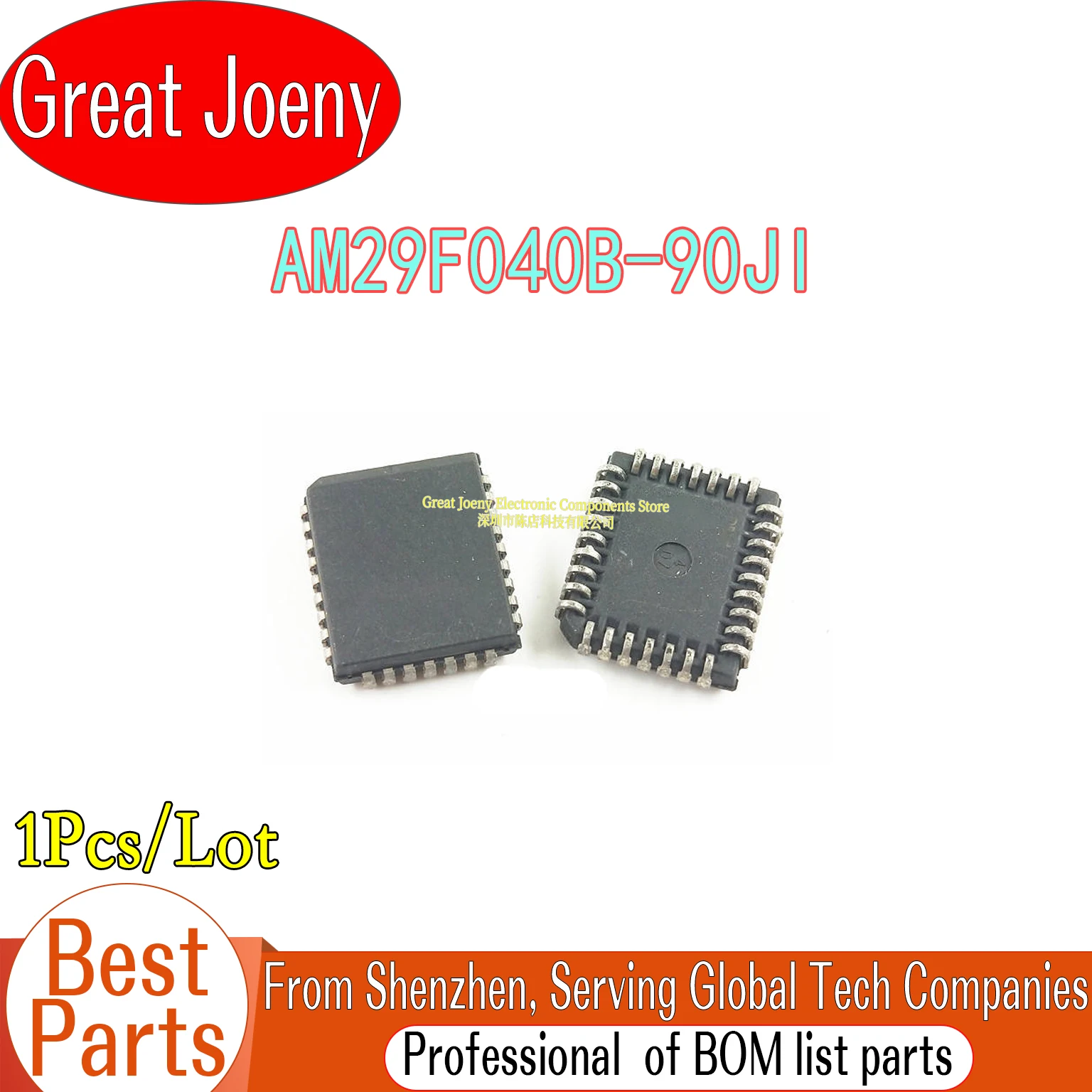 

100% New AM29F040B AM29F040B-90JI IC Chipset PLCC-32