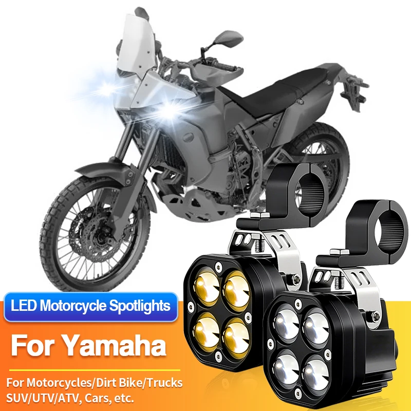 1 Set Universal Motorcycles Headlight LED Fog Light Spotlights for Yamaha FZ8/FZ09/FZ10/FZ16/FZ16 150/FZ25/FZ600/FZR600/FZR600R