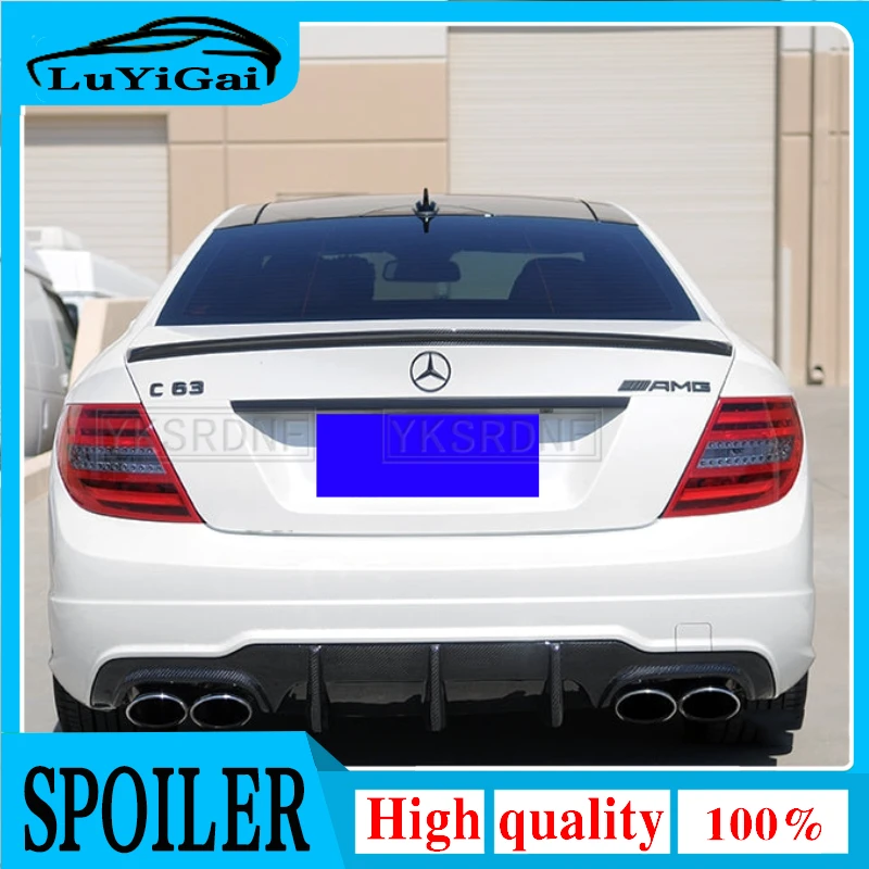 Per W204 Coupe 2 porte classe C C180K C200 Spoiler 2008-2014 di alta qualità in plastica ABS auto coda ala decorazione posteriore tronco Spoiler