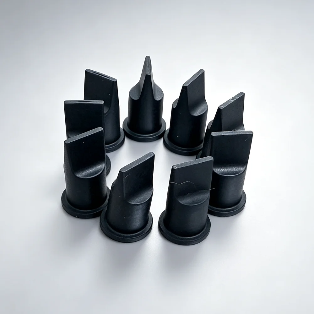 Fabricant chinois personnalisé, clapet anti-retour en bec de canard sous vide en caoutchouc de Silicone noir de 8.50mm