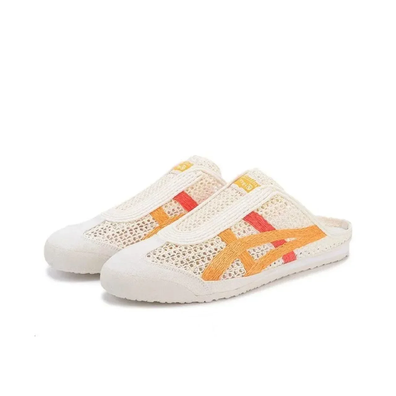 Onitsuka Tiger MEXICO 66 Men and Women Sabot Breathable and Lightweight Low-top Semi-slippers Orange