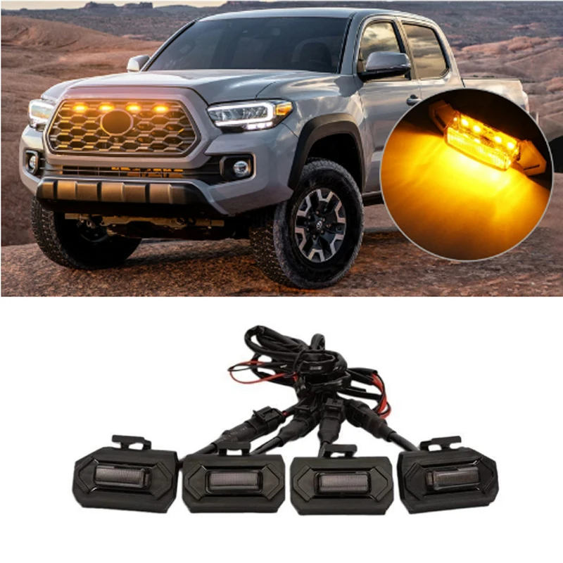 Car accessories LED front grill light Indicator off road 2020-2021 Daytime Running Ligh Car External Grill Lighs Marker Light