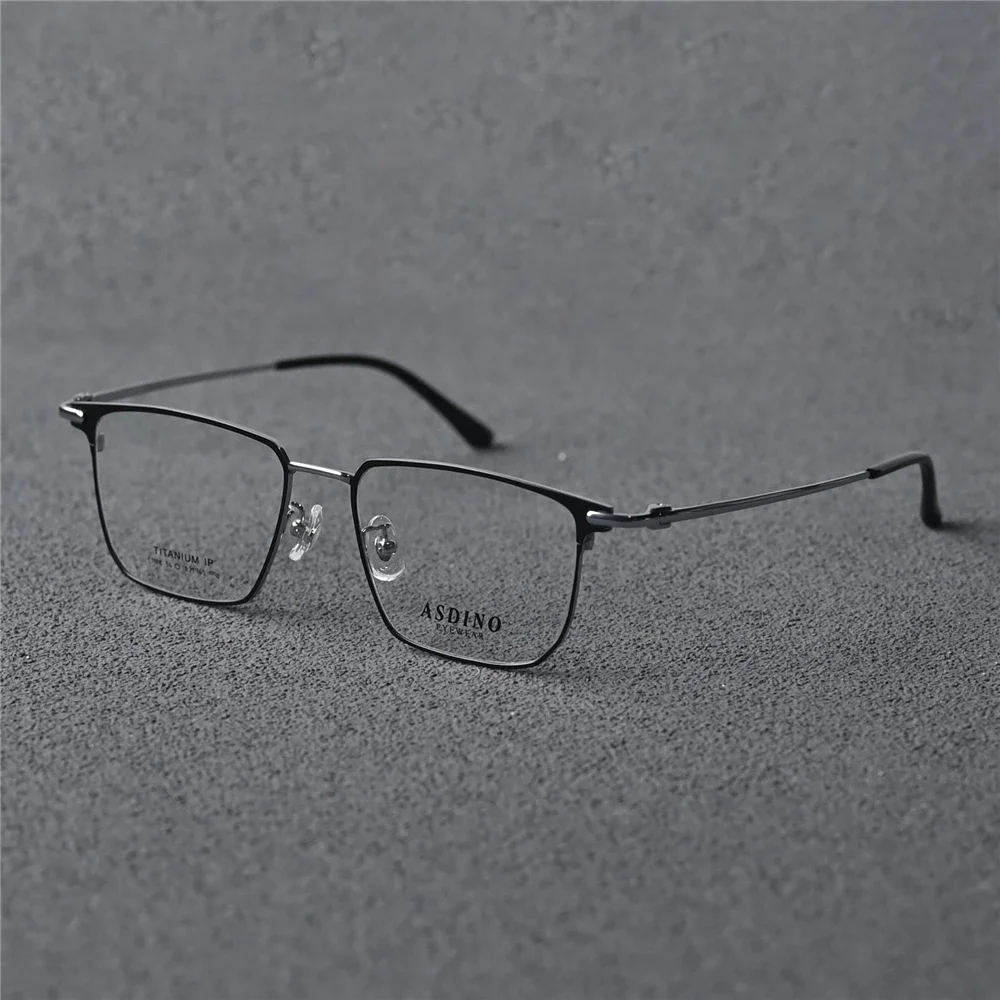 Rockjoy 160mm Titanium Reading Glasses Men Oversized Eyeglasses Frames Male Black Silver Spectacles for Prescription Ultralight