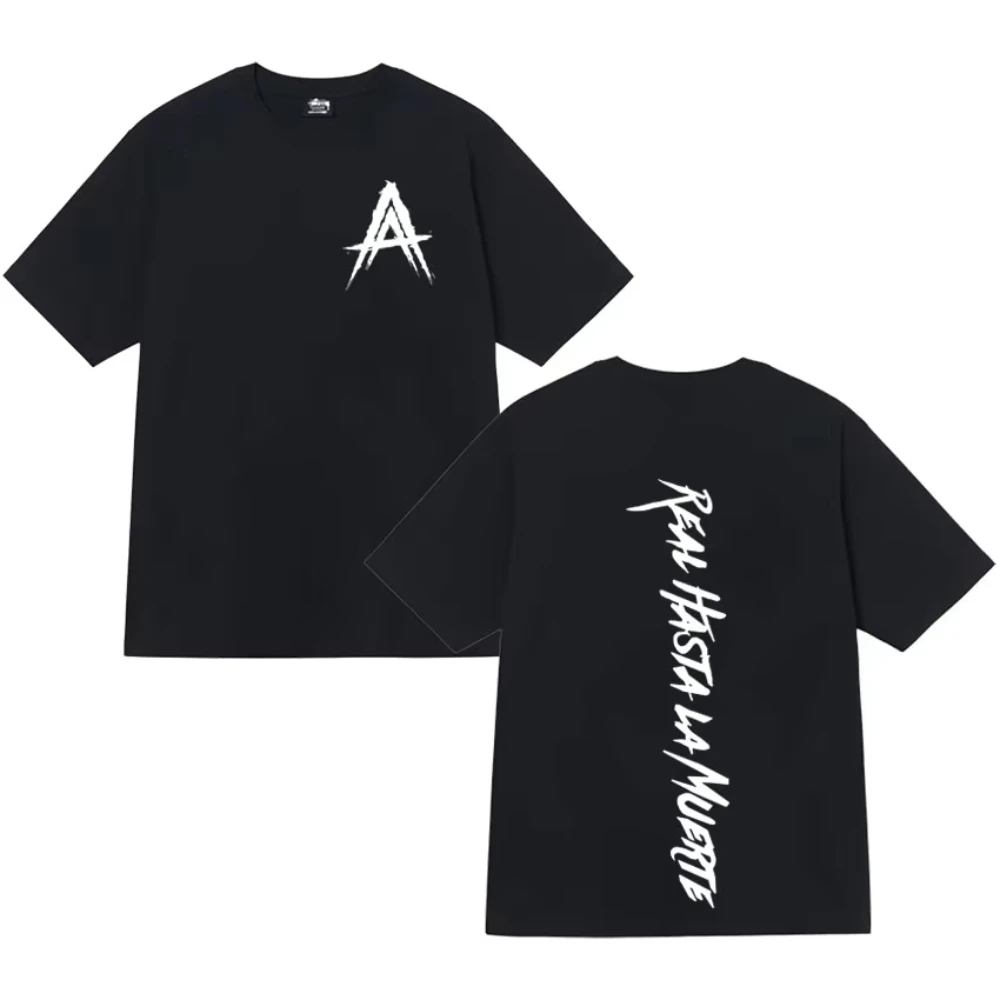 

Rapper Anuel AA Real Hasta La Muerte T-shirt Harajuku Fashion Short Sleeve T Shirts Men Women High Quality Cotton Sports Tshirts