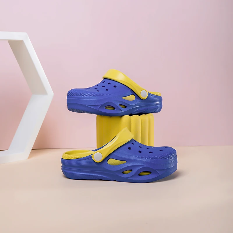 A pair of children's summer slip-on shoes with a front opening, soft and comfortable slippers, sizes 24/25-34/35，NDF-3315