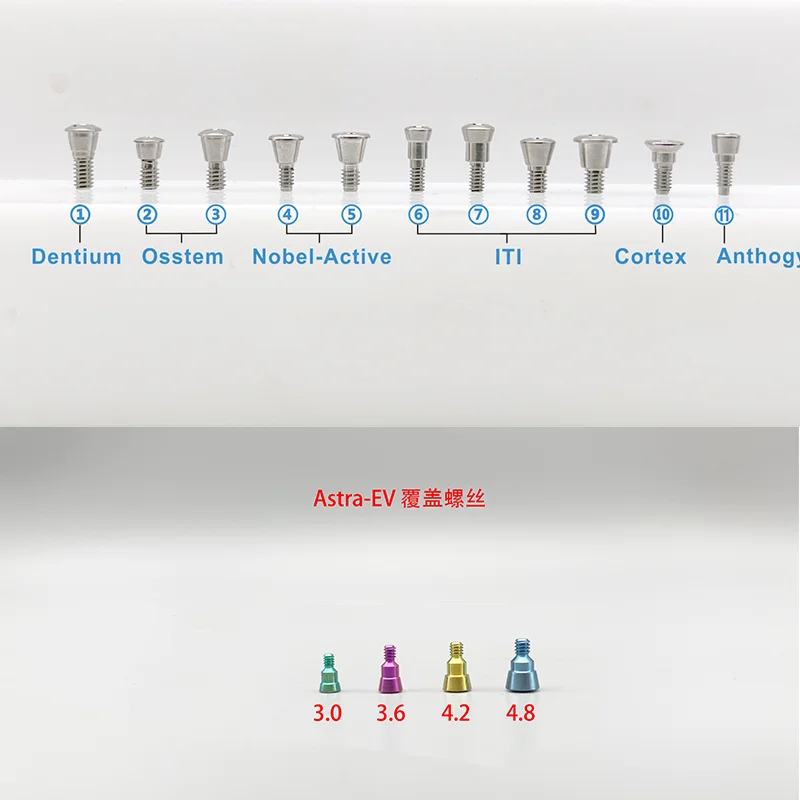 10pcs Cover Screw for Dental Dentium Osstem GS/TS Straumann Nobel-Active Cortex Anthogyr Axiom  Astra-EV Megagen Anyridge
