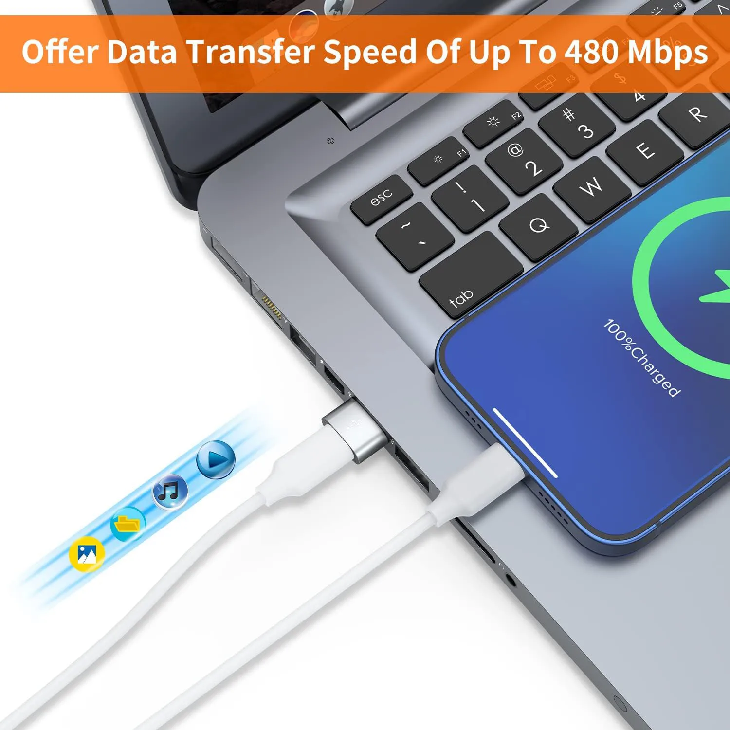 2.0 Type-C OTG USB zu USB-C Adapter Langlebige Metallkonstruktion Universelle Kompatibilität für iPhone iPad Samsung S23 IWatch AirPods – Detail 2