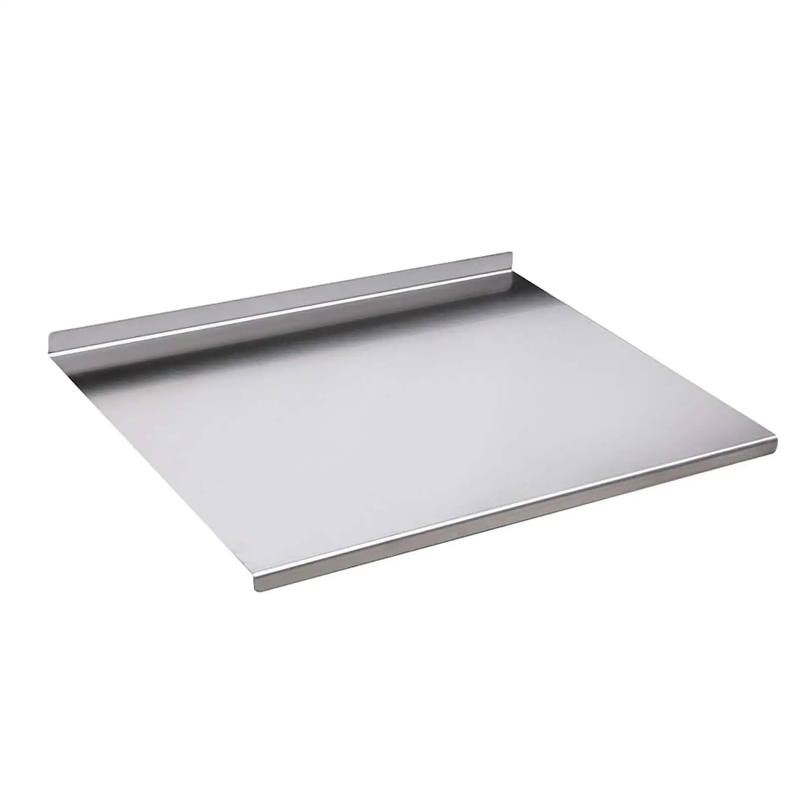 Stainless Steel Chopping Board, Heavy Cutting Board L Shaped Hem Smooth Surface Thick Extra Large Cutting Board 40cmx30cm