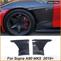 For Toyota Supra A90 A91 MK5 Rear Carbon Fiber Car Front Bumper Side Fender Air Vent Covers Trims Parts Body kit EVS Style 2019+