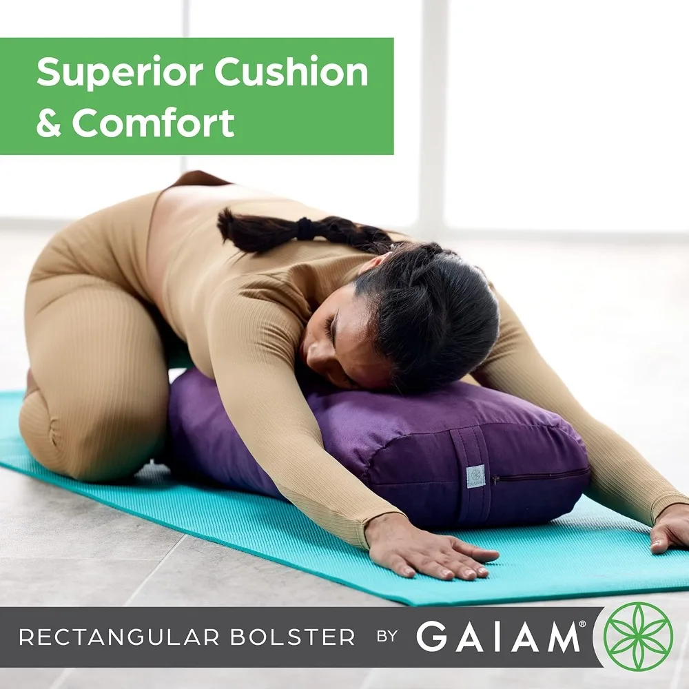 Yoga Bolster - Cuscino da meditazione lungo rettangolare - Cuscino di supporto per yoga ripristinante e seduta sul pavimento