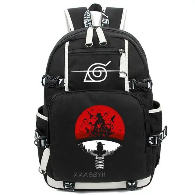 Naruto Kakashi Hokage Sharingan Backpack USB Charge Teenagers Travel Casual School Bags Notebook Backpack