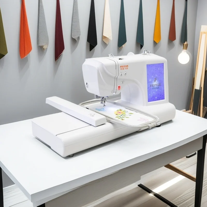 FY-650 Touch Screen Sewing Machine Household 7-inch Color Screen Computer Embroidery Multifunctional DIY Embroidery Machine - Image 2